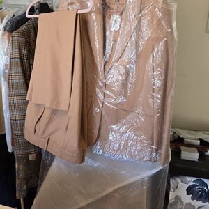Tan Suit Jacket and Pants Set